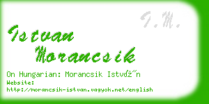 istvan morancsik business card